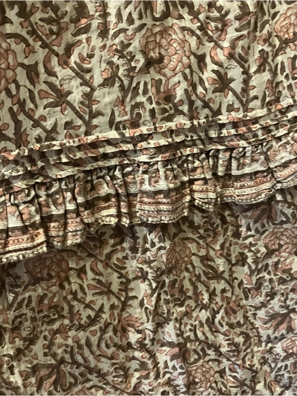Cleobella Cherie Boho Maxi Floral Tiered Ruffle Strap Dress (Small) - Picture 9 of 16